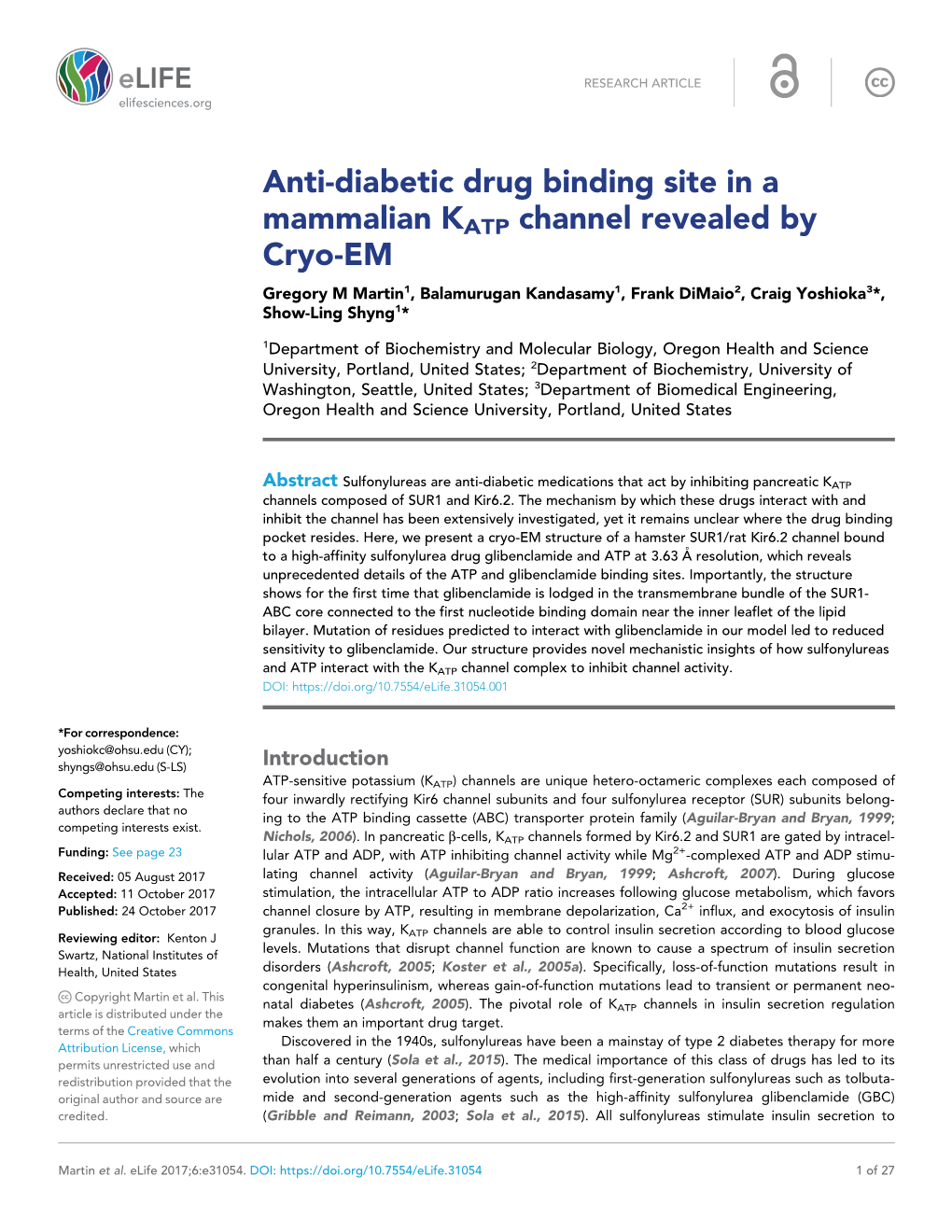 Anti-Diabetic Drug Binding Site in a Mammalian KATP Channel