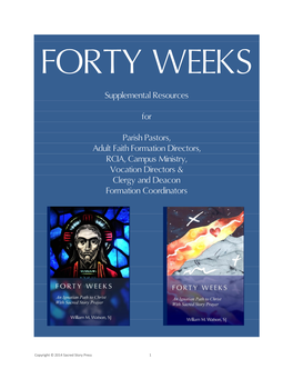 Supplemental Resources for Forty Weeks
