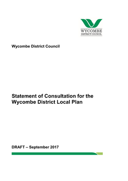 Statement of Consultation for the Wycombe District Local Plan