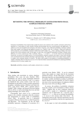 Revisiting the Optimal Probability Estimator from Small Samples For