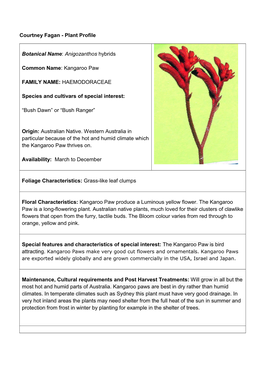 Courtney Fagan - Plant Profile