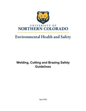 Welding, Cutting and Brazing Safety Guidelines
