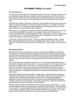 THE PRIMARY TRIADS (I, IV, and V)