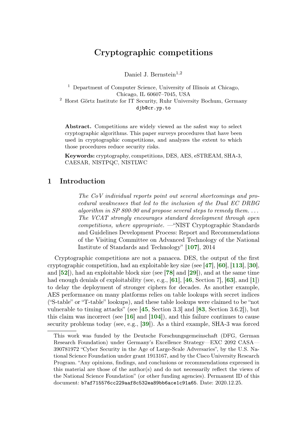 Cryptographic Competitions.Pdf