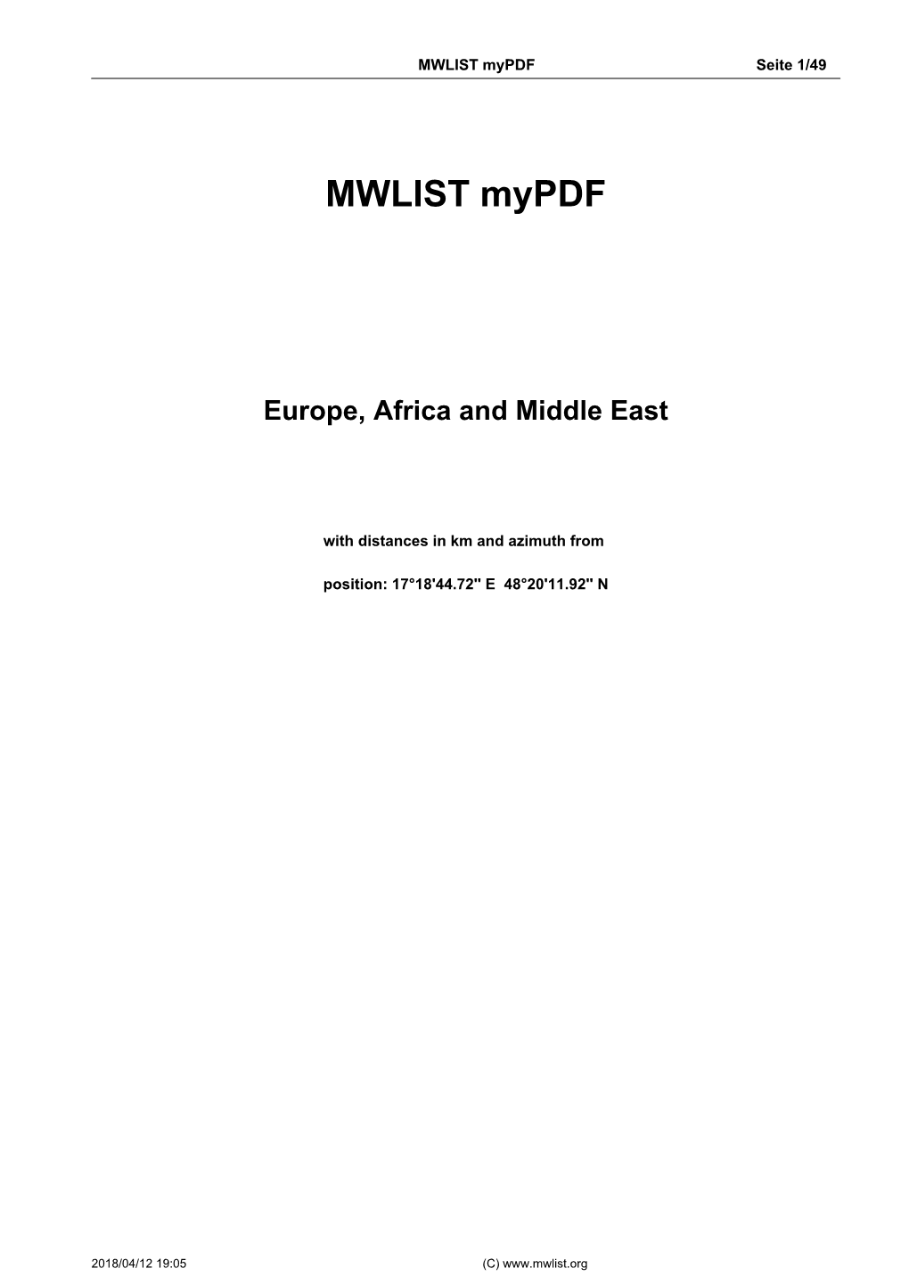 MWLIST Mypdf Seite 1/49