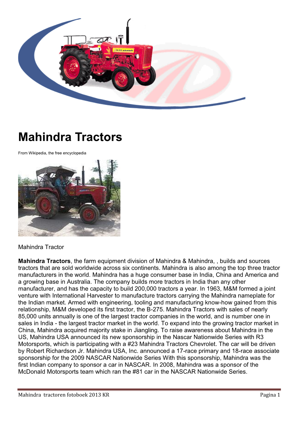 Mahindra Tractors