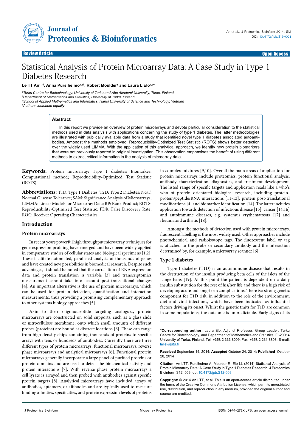 Statistical Analysis of Protein Microarray Data: a Case Study In