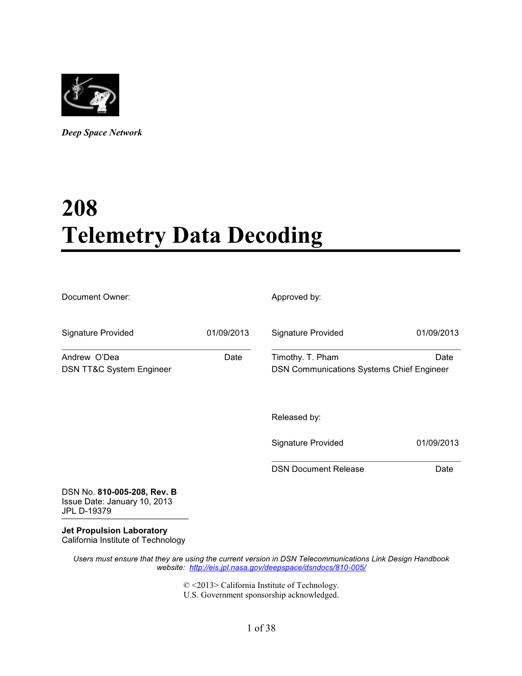 Telemetry Data Decoding