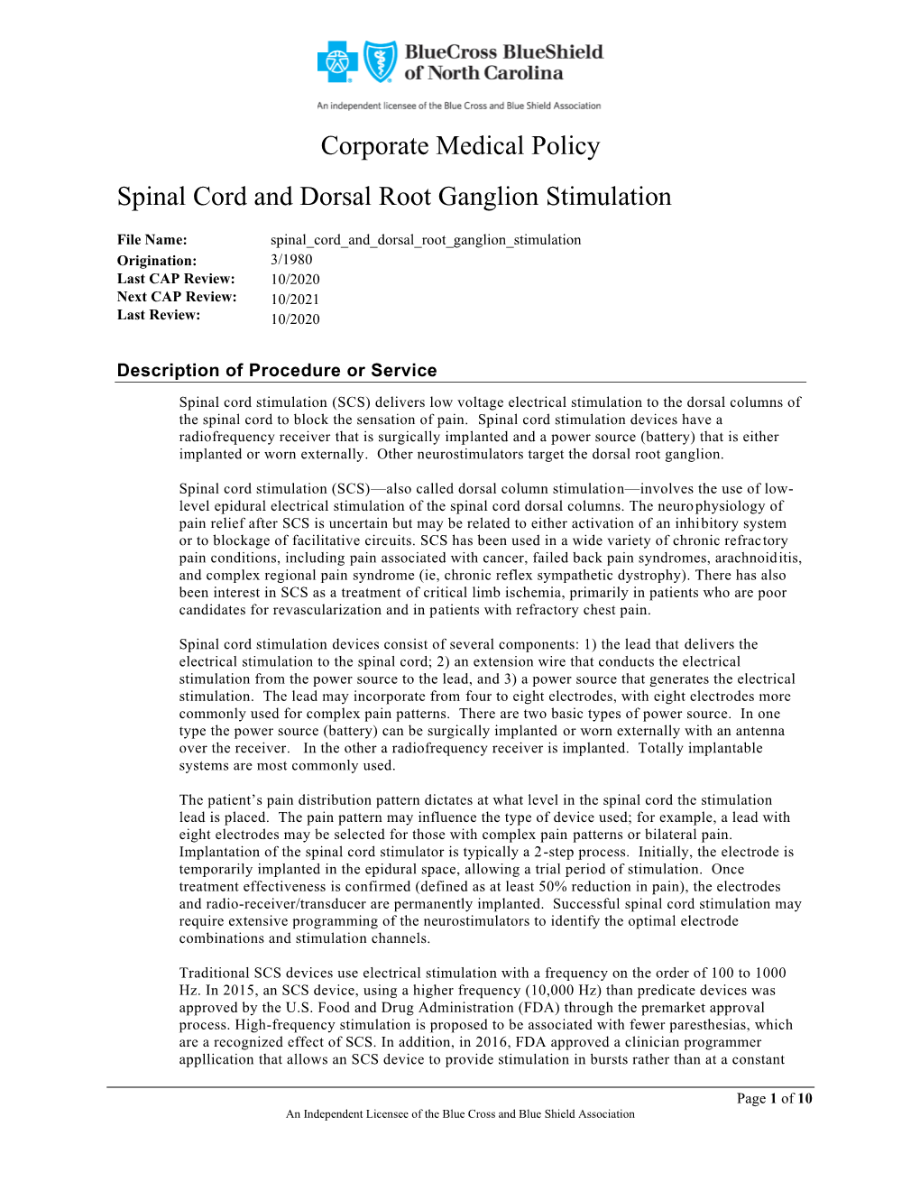 Spinal Cord and Dorsal Root Ganglion Stimulation