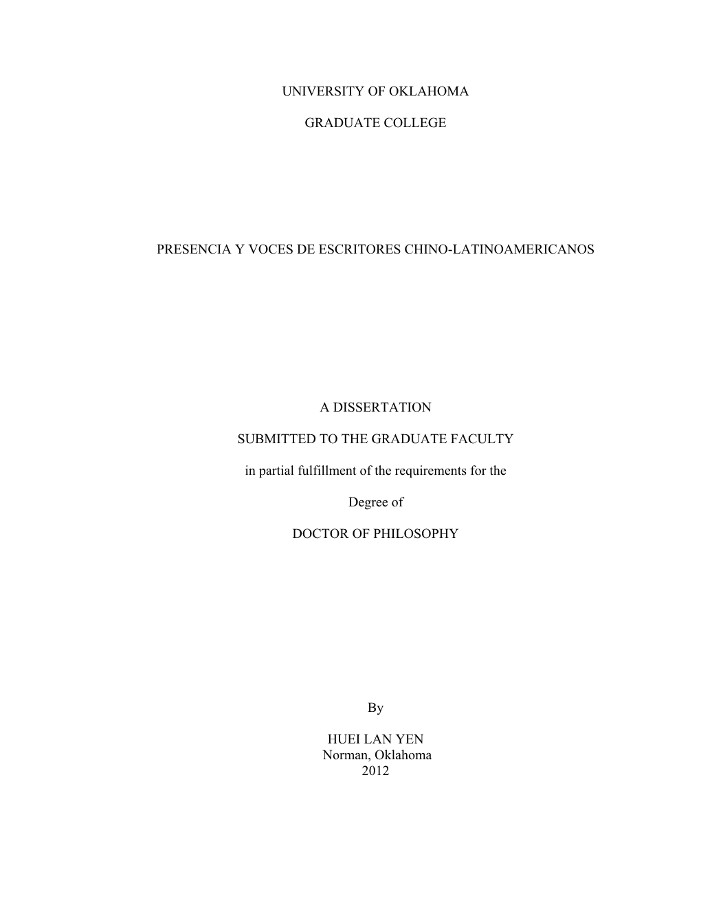 Doctoral Dissertation Template