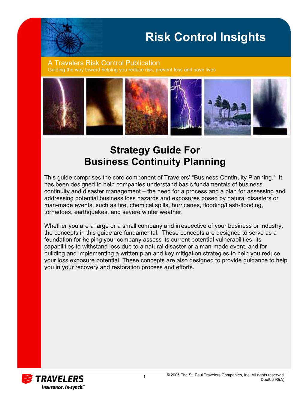 Strategy Guide for Business Continuity Planning