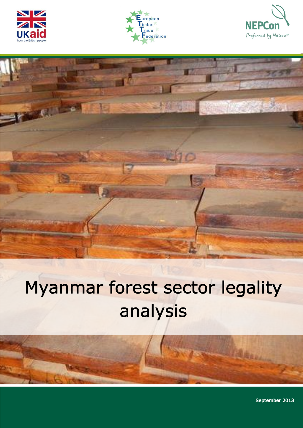 Myanmar Forest Sector Legality Analysis
