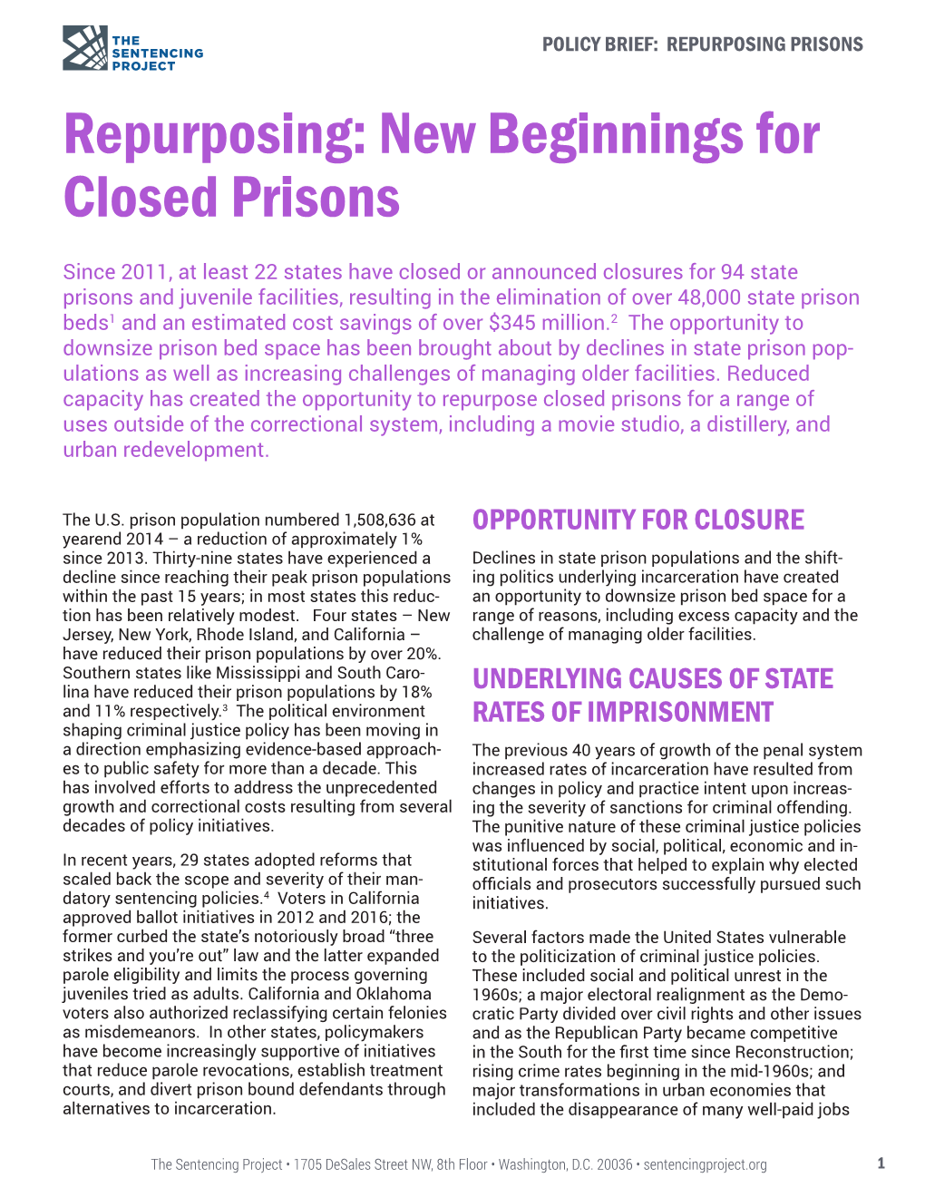 Repurposing: New Beginnings for Closed Prisons