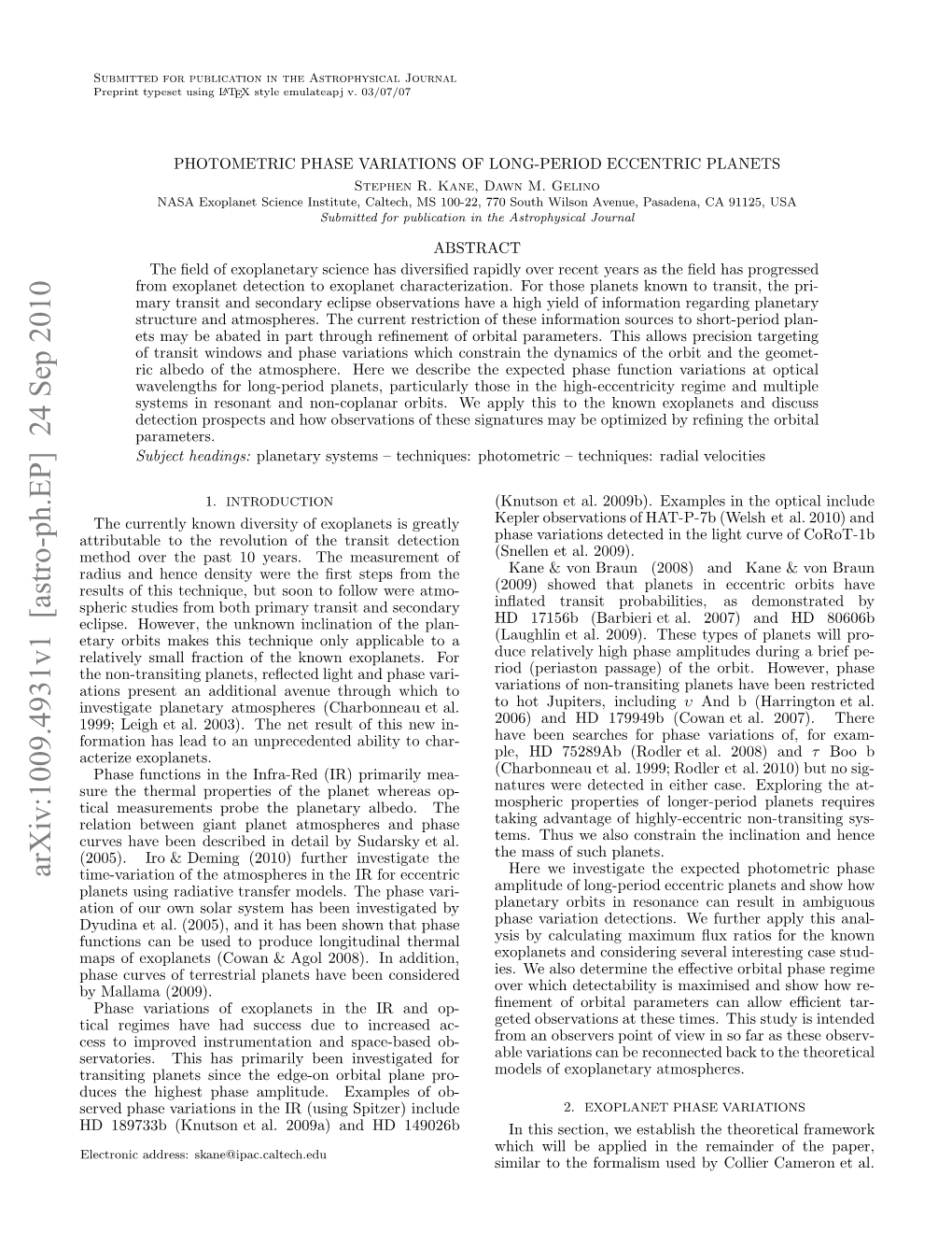 Photometric Phase Variations of Long-Period Eccentric Planets