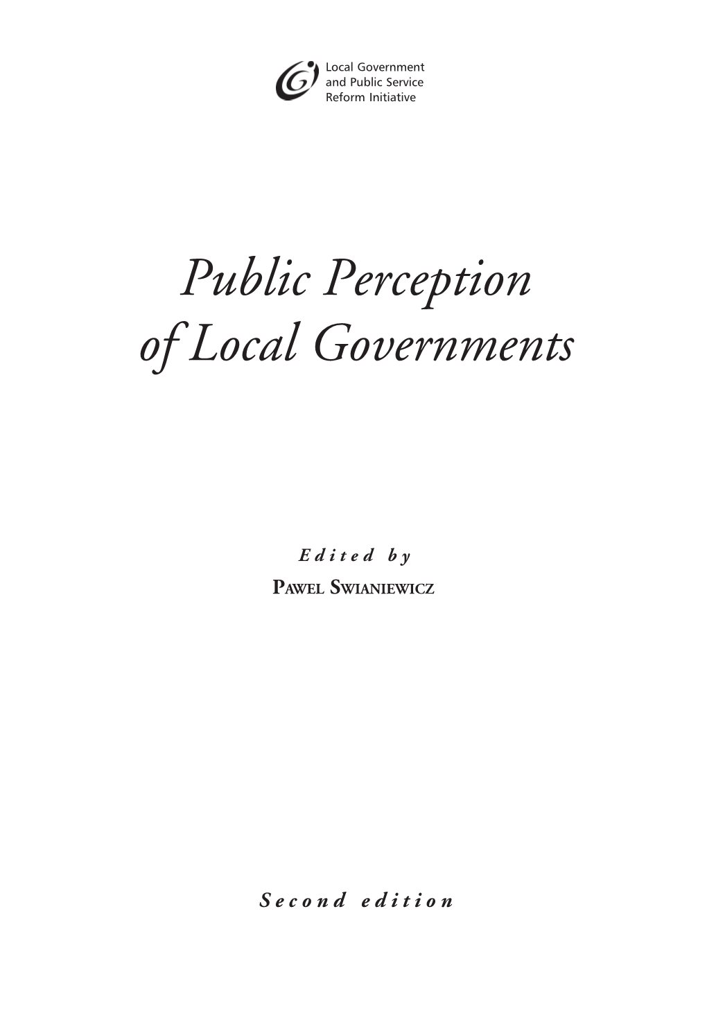 Public Perception of Local Governments