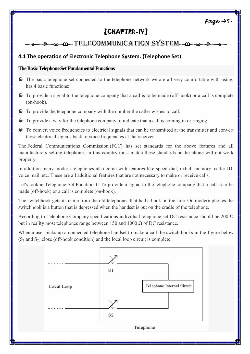 --- --- --- ---Telecommunication System