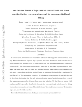 Arxiv:1908.01398V1 [Physics.Data-An] 4 Aug 2019 That Separates Non-Power-Law Behavior from Power-Law Behavior