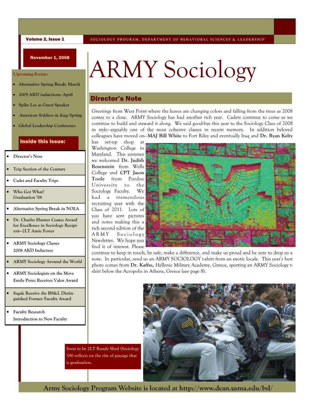 ARMY Sociology  Alternative Spring Break: March