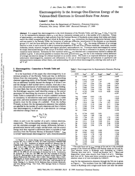 Electronegativity Is the Average One-Electron Energy of the Valence-Shell Electrons in Ground-State Free Atoms Leland C