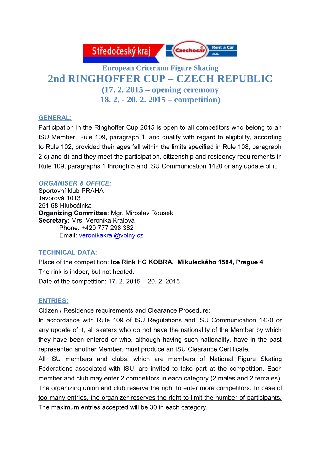 2Nd RINGHOFFER CUP – CZECH REPUBLIC (17