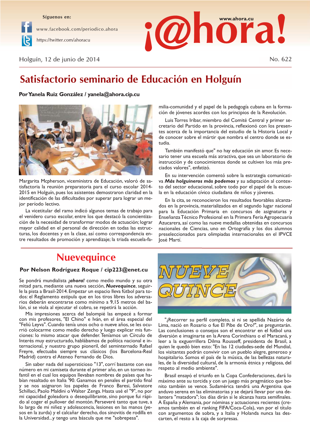 Nuevequince Satisfactorio Seminario De Educación En Holguín