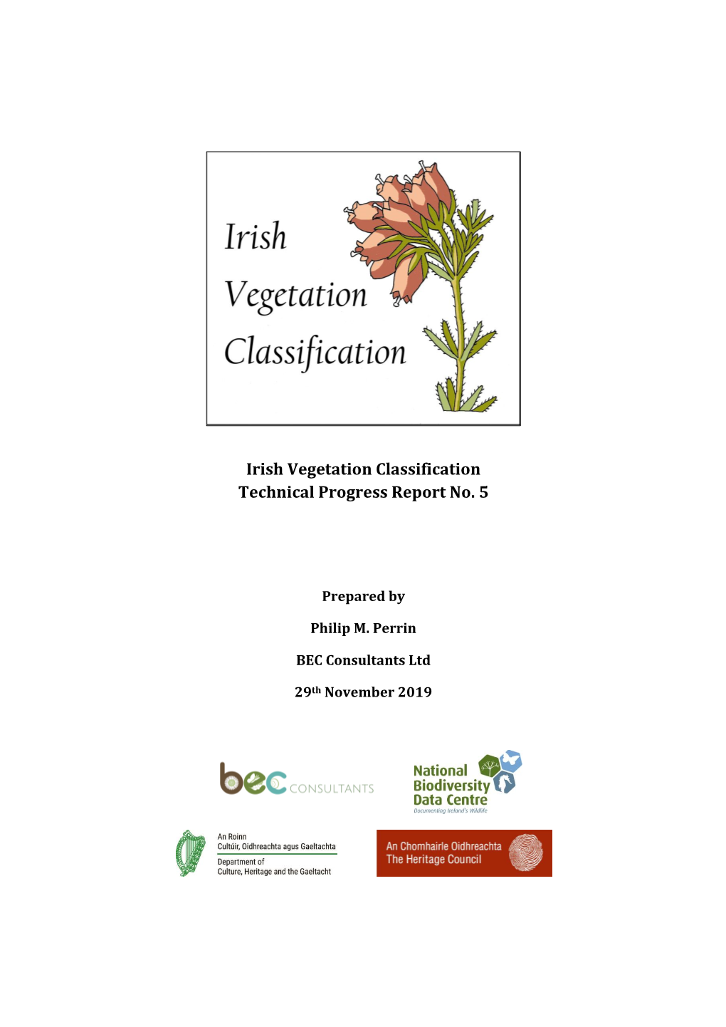 Irish Vegetation Classification Technical Progress Report No. 5