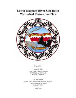 Lower Klamath River Sub-Basin Watershed Restoration Plan