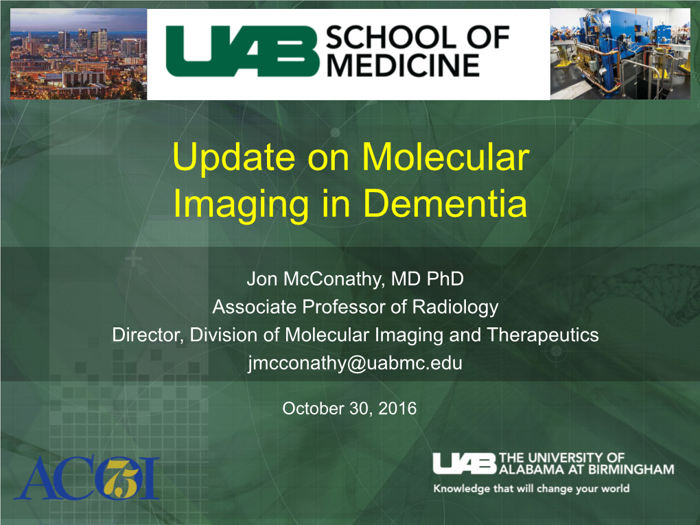 Imaging Biomarkers in Dementia: Current Status and Future Prospects