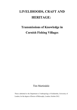 Transmissions of Knowledge in Cornish Fishing Villages