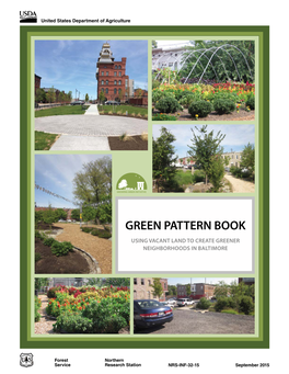 Green Pattern Book Using Vacant Land to Create Greener Neighborhoods in Baltimore