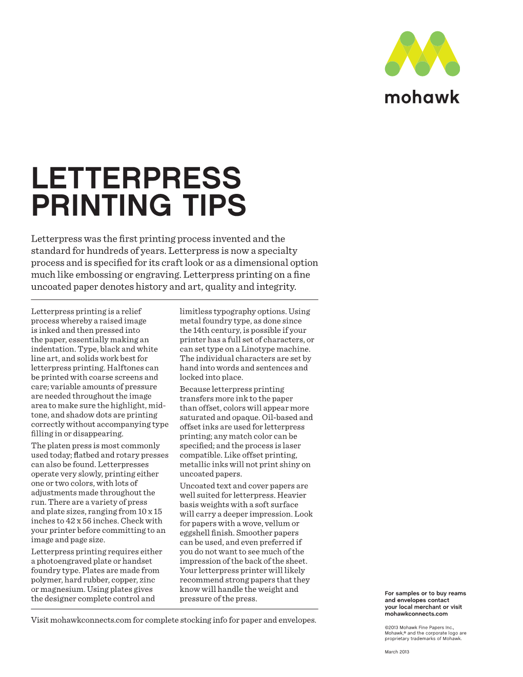 Letterpress Printing Tips
