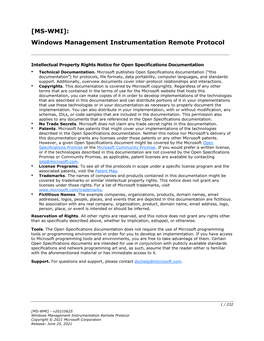 [MS-WMI]: Windows Management Instrumentation Remote Protocol