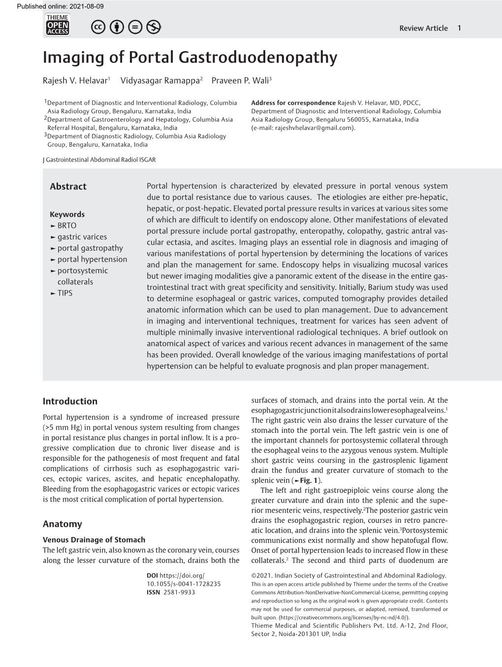 Imaging of Portal Gastroduodenopathy