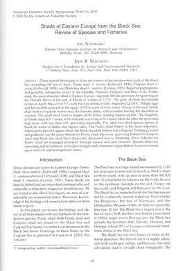 Shads of Eastern Europe from the Black Sea: Review of Species and Fisheries