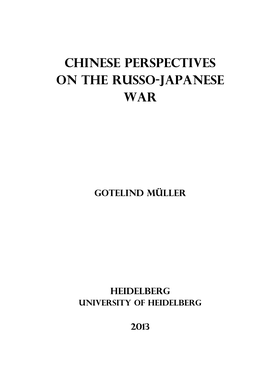 Chinese Perspectives on the Russo-Japanese War