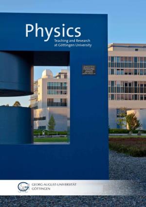 Physics Teaching and Research at Göttingen University 2 GREETING from the PRESIDENT 3