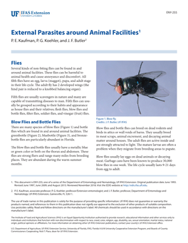 External Parasites Around Animal Facilities1 P