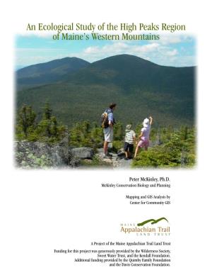 An Ecological Study of the High Peaks Region of Maine's Western