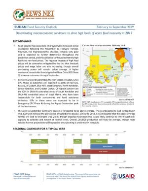 Sudan Food Security Outlook Report