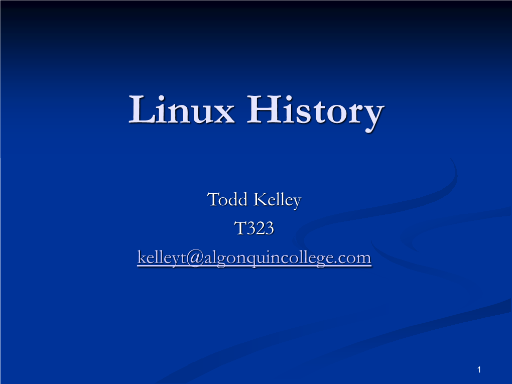 Linux History