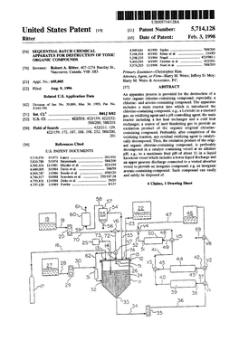 United States Patent 19 11 Patent Number: 5,714,128 Ritter 45) Date of Patent: Feb