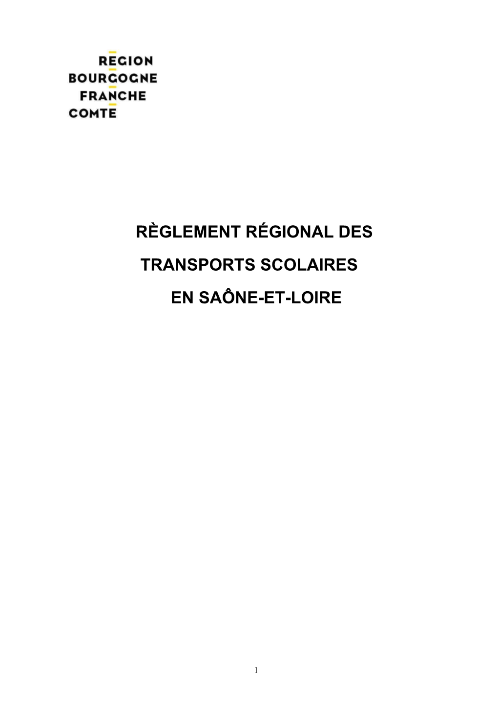 Règlement Régional Des Transports Scolaires En