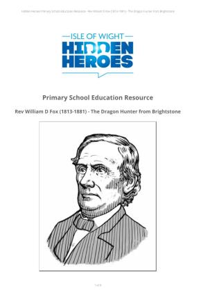 Rev William D Fox (1813-1881) - the Dragon Hunter from Brightstone