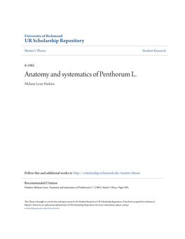 Anatomy and Systematics of Penthorum L. Melanie Lynn Haskins