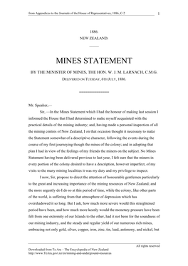 Mines Statement