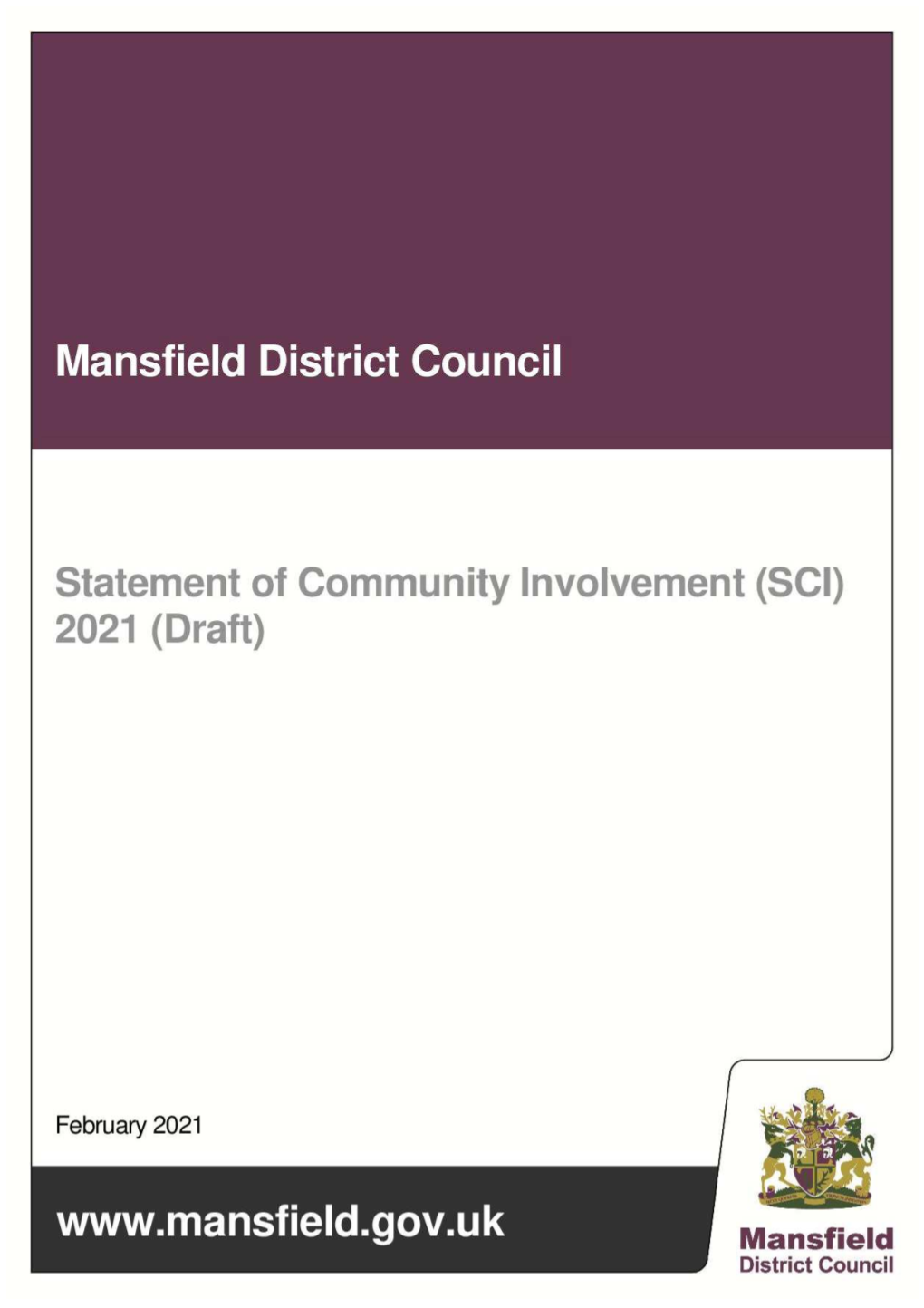 Mansfield District Council SCI 2021 (Draft)