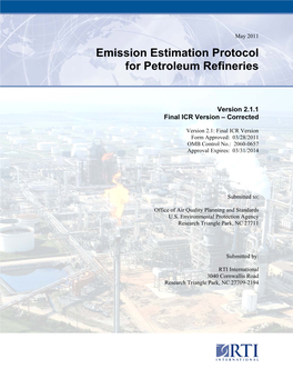 Emission Estimation Protocol for Petroleum Refineries