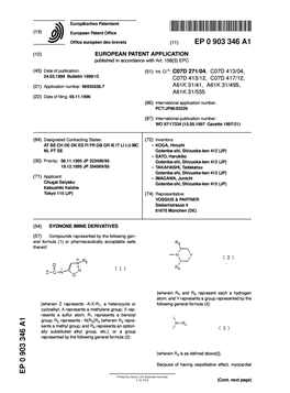 Sydnone Imine Derivatives