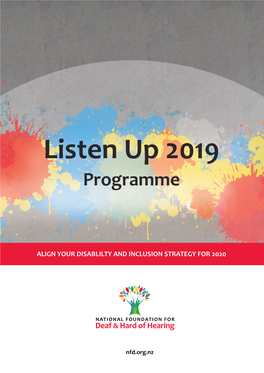 Listen up 2019 Programme