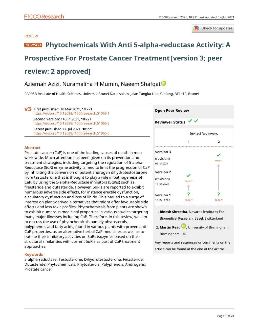 Phytochemicals with Anti 5-Alpha-Reductase Activity: A